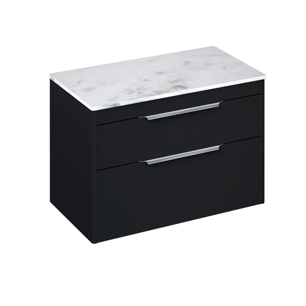 Shoreditch Double Drawer Wall Hung Vanity Unit With Worktop & Quad Basin