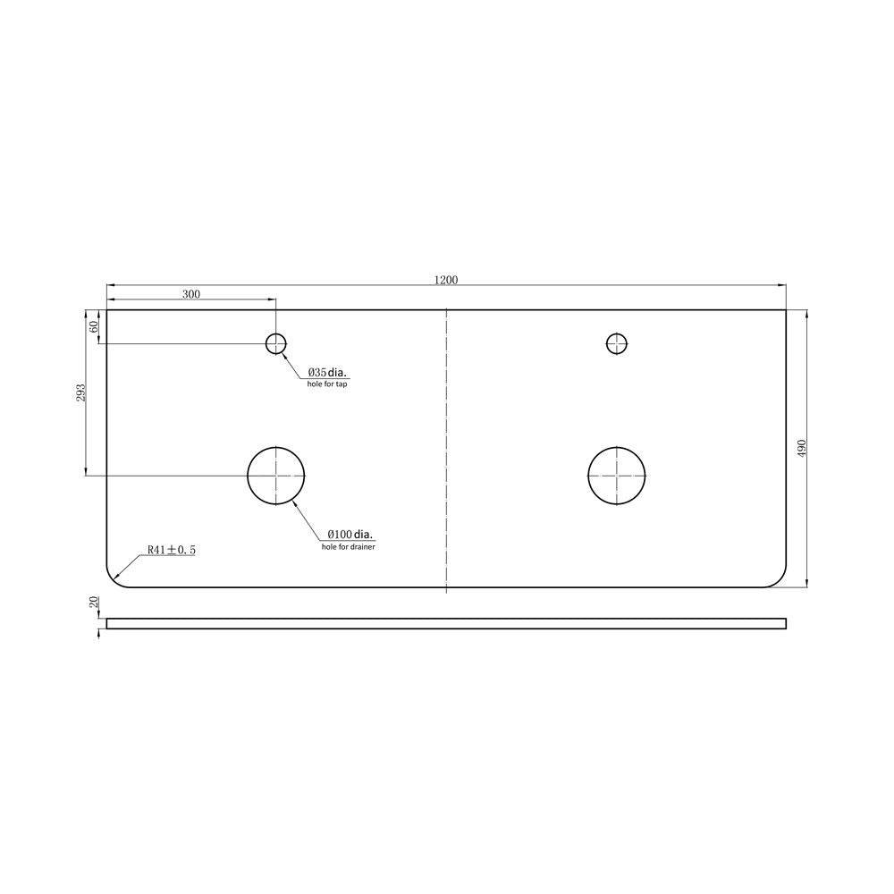 Doro 1200mm Wall Hung Vanity Unit With Worktop