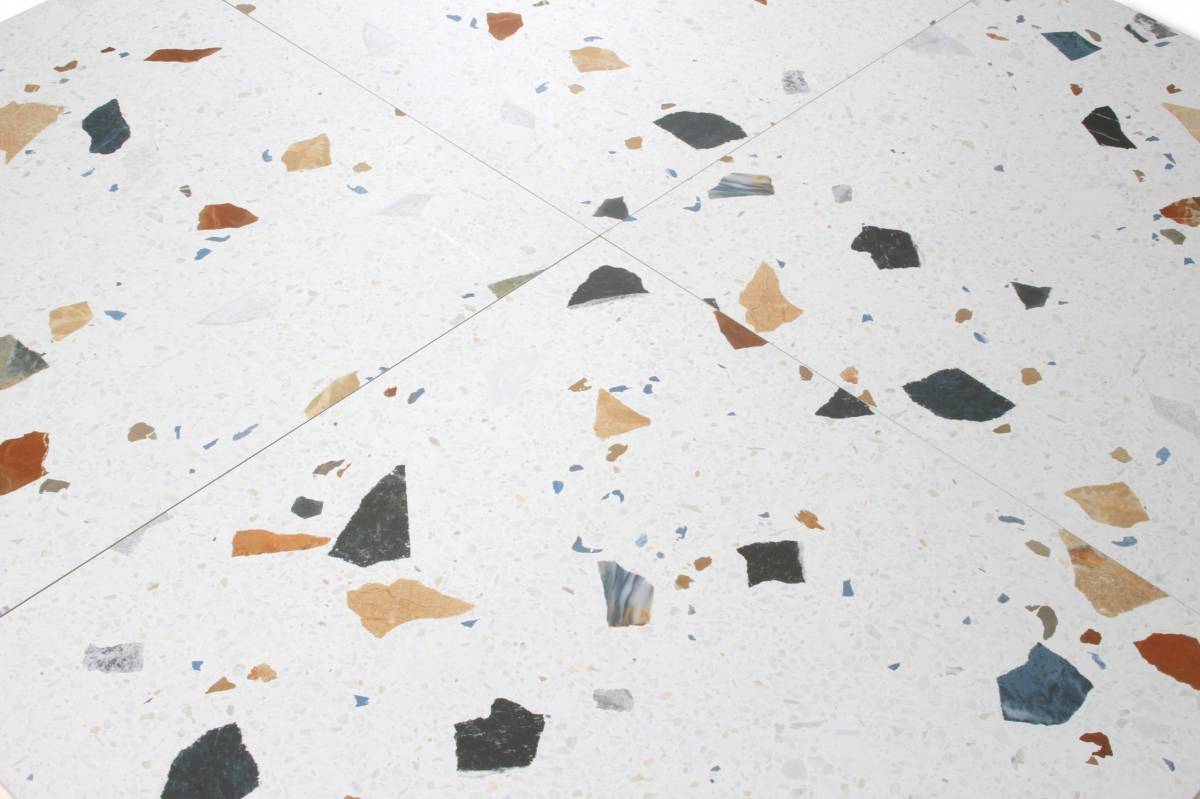 Stracciatella Blanco Terrazzo Effect Porcelain Tile 60x60cm Matte