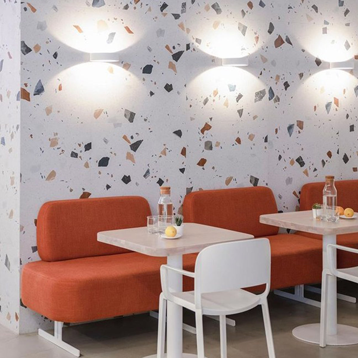 Stracciatella Blanco Terrazzo Effect Porcelain Tile Matt 80x80cm