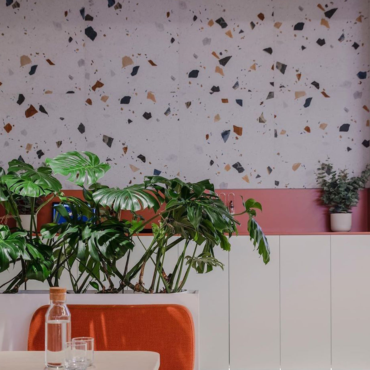 Stracciatella Blanco Terrazzo Effect Porcelain Tile Matt 80x80cm