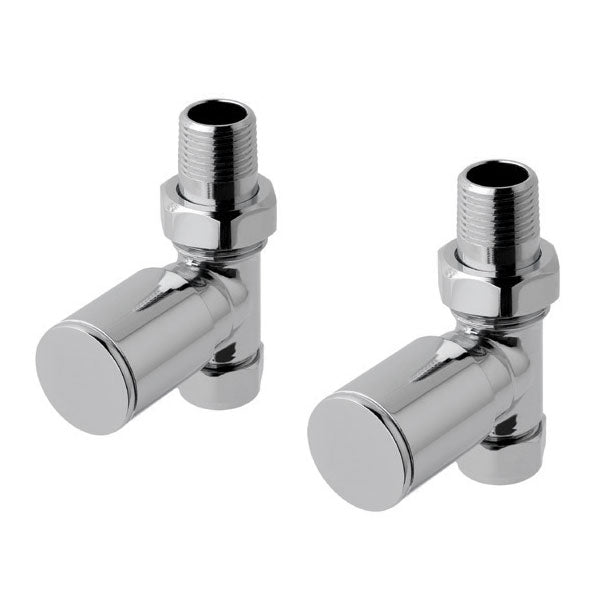 Madrid Round Straight Radiator Valve chrome