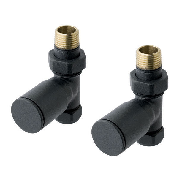 Madrid Round Straight Radiator Valve anthracite