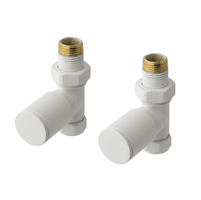 Madrid Round Straight Radiator Valve white