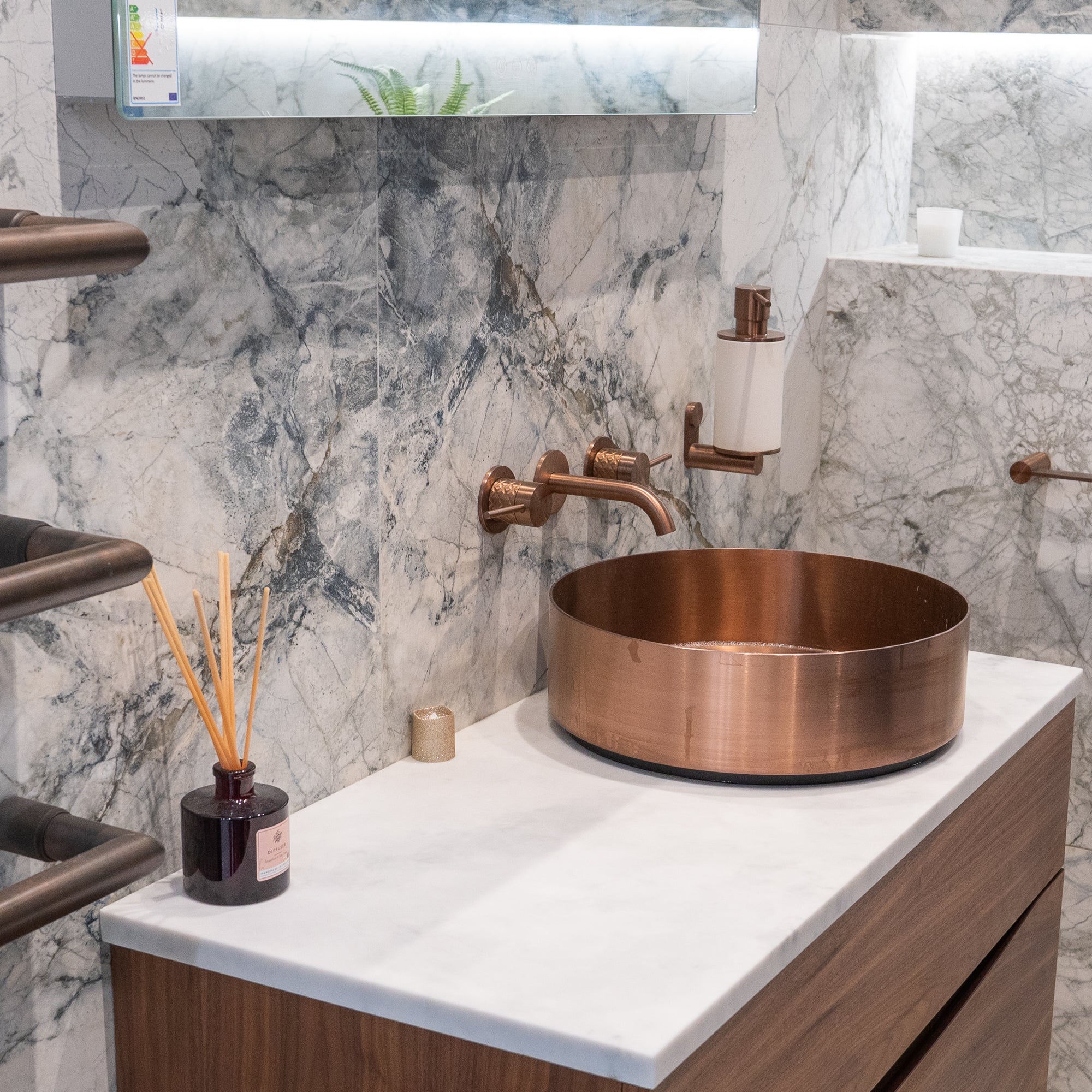 Supreme 4D Shaped Marble Effect Porcelain Tile 100x100cm Matt