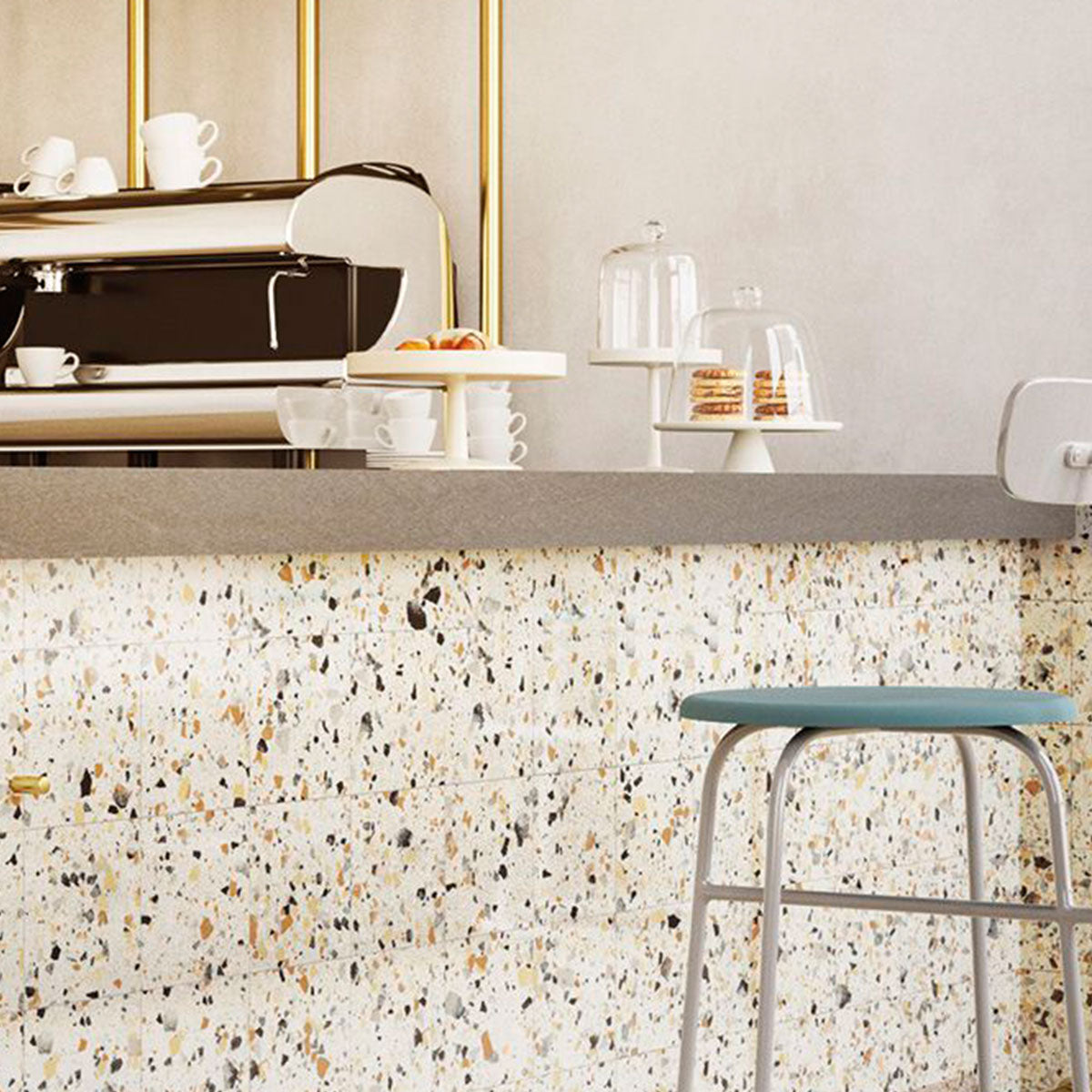 Terrazzo Lusso Beige Porcelain Tile Matt 60 x 60cm