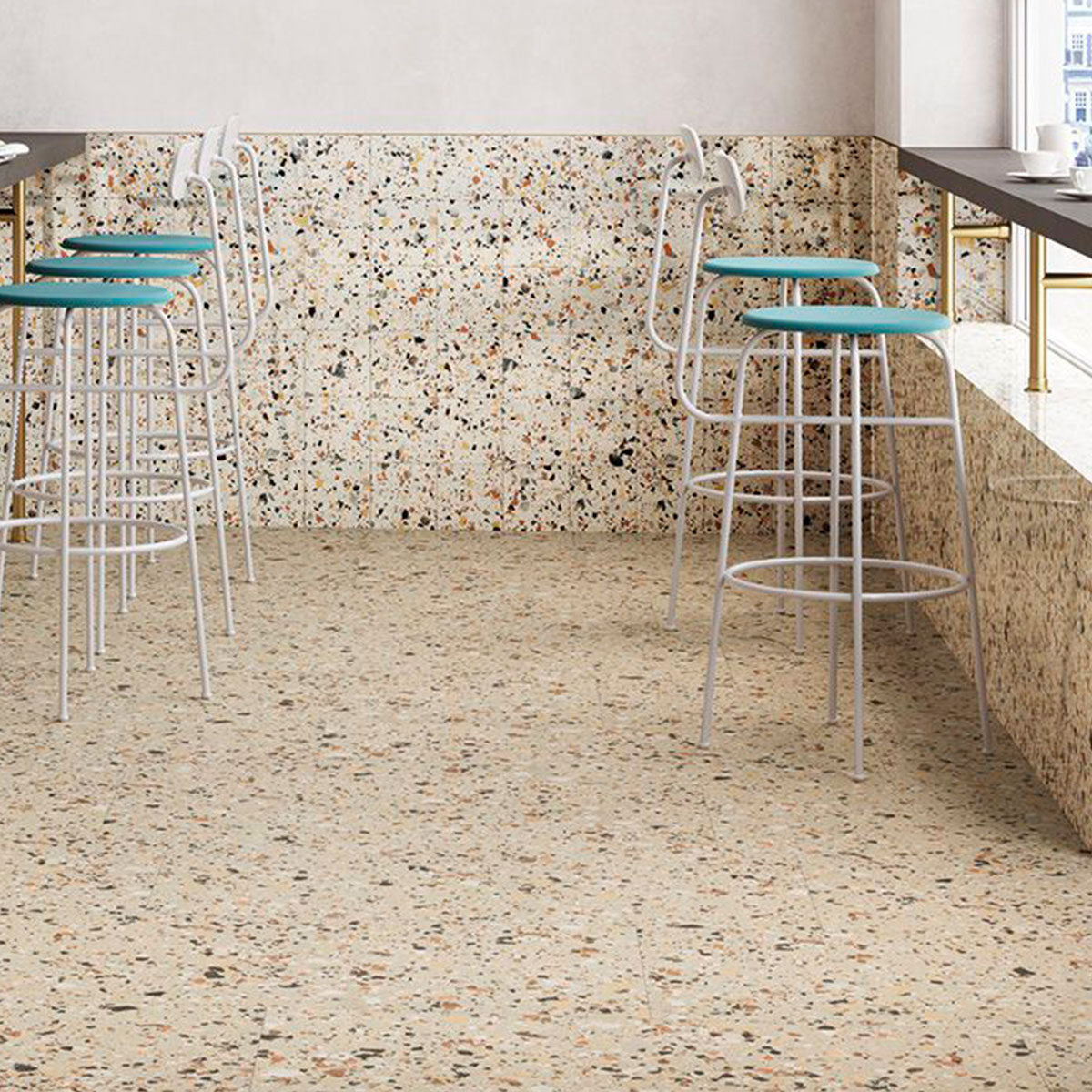 Terrazzo Lusso Beige Porcelain Tile Matt 60 x 60cm