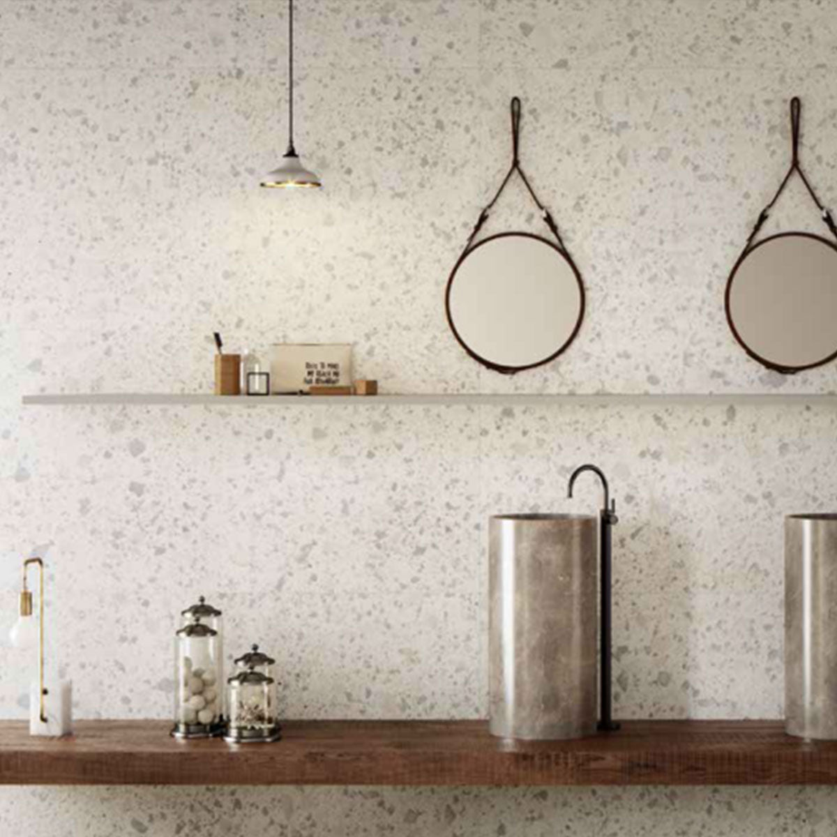 Terrazzo Lusso Blanco Porcelain Tile Matt 60 x 60cm