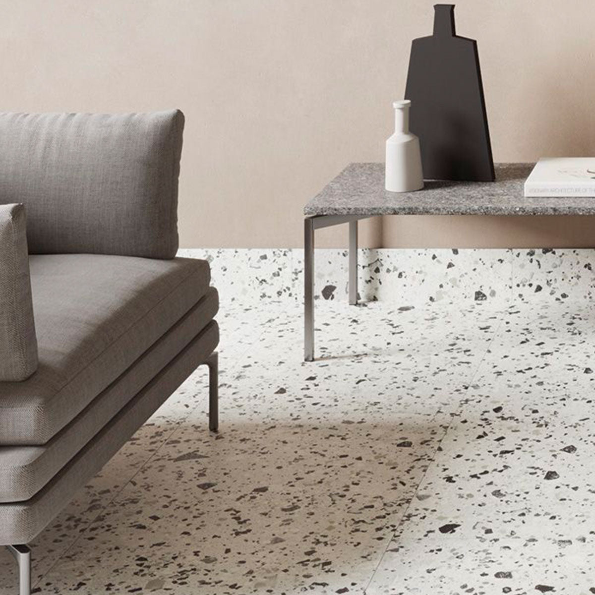 Terrazzo Lusso Silver Full-Bodied Porcelain Tile Matt 60 x 60cm