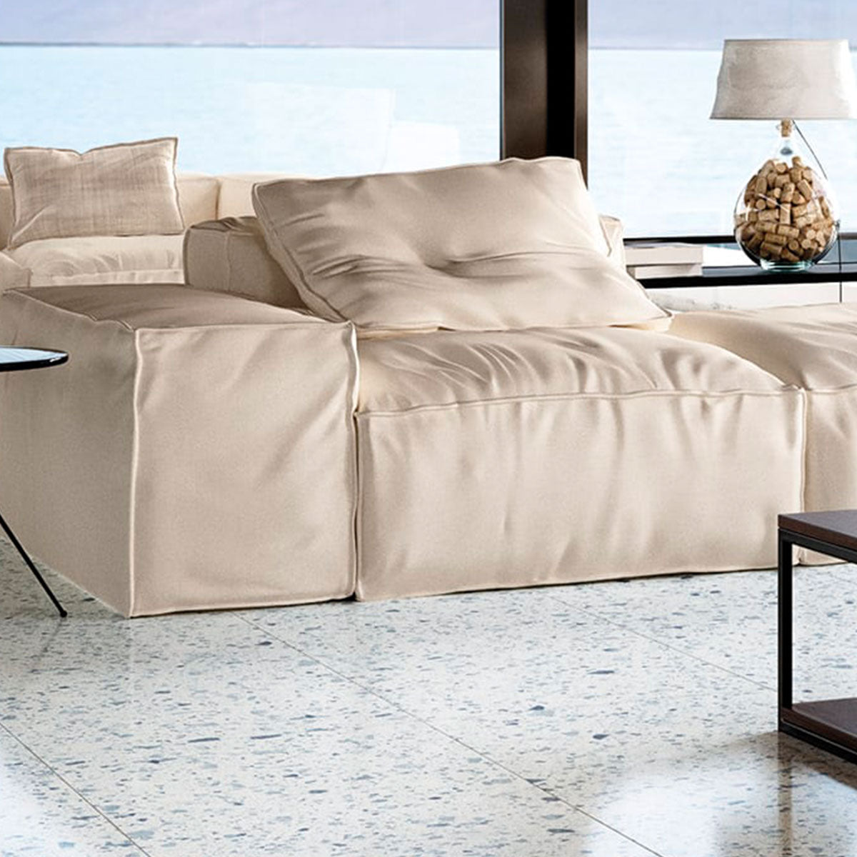 Terrazzo Lusso Blue Full-Bodied Porcelain Tile Matt 60x60cm