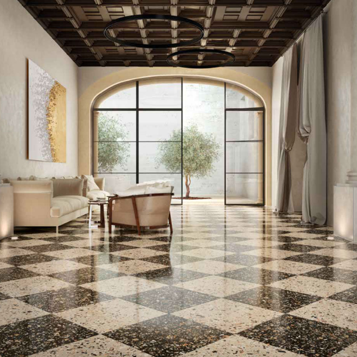 Terrazzo Lusso Earth Full-Bodied Porcelain Tile Matt 60x60cm