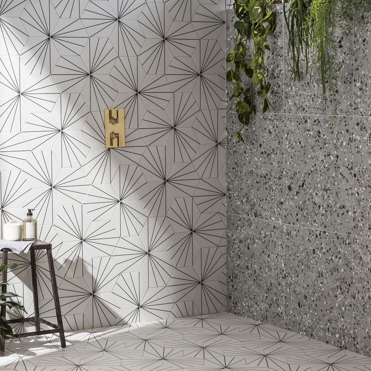 Terrazzo Lusso Grey Porcelain Tile Matt 60 x 60cm