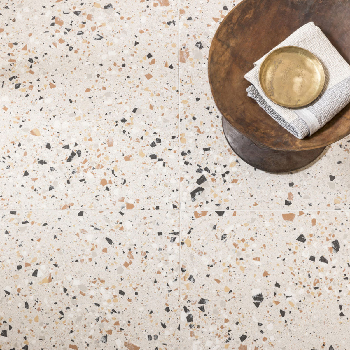 Terrazzo Lusso Ivory Porcelain Tile Matt 60 x 60cm