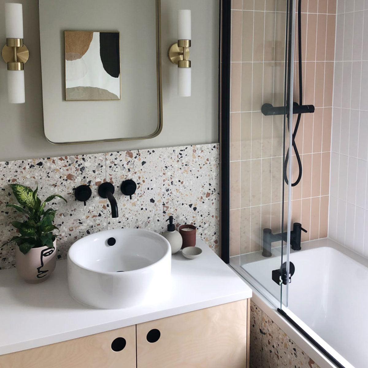 Terrazzo Lusso Ivory Porcelain Tile Matt 60 x 60cm