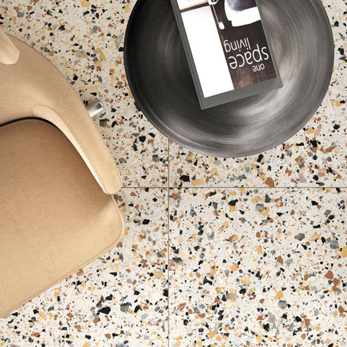 Terrazzo Lusso Ivory Porcelain Tile Matt 60 x 60cm