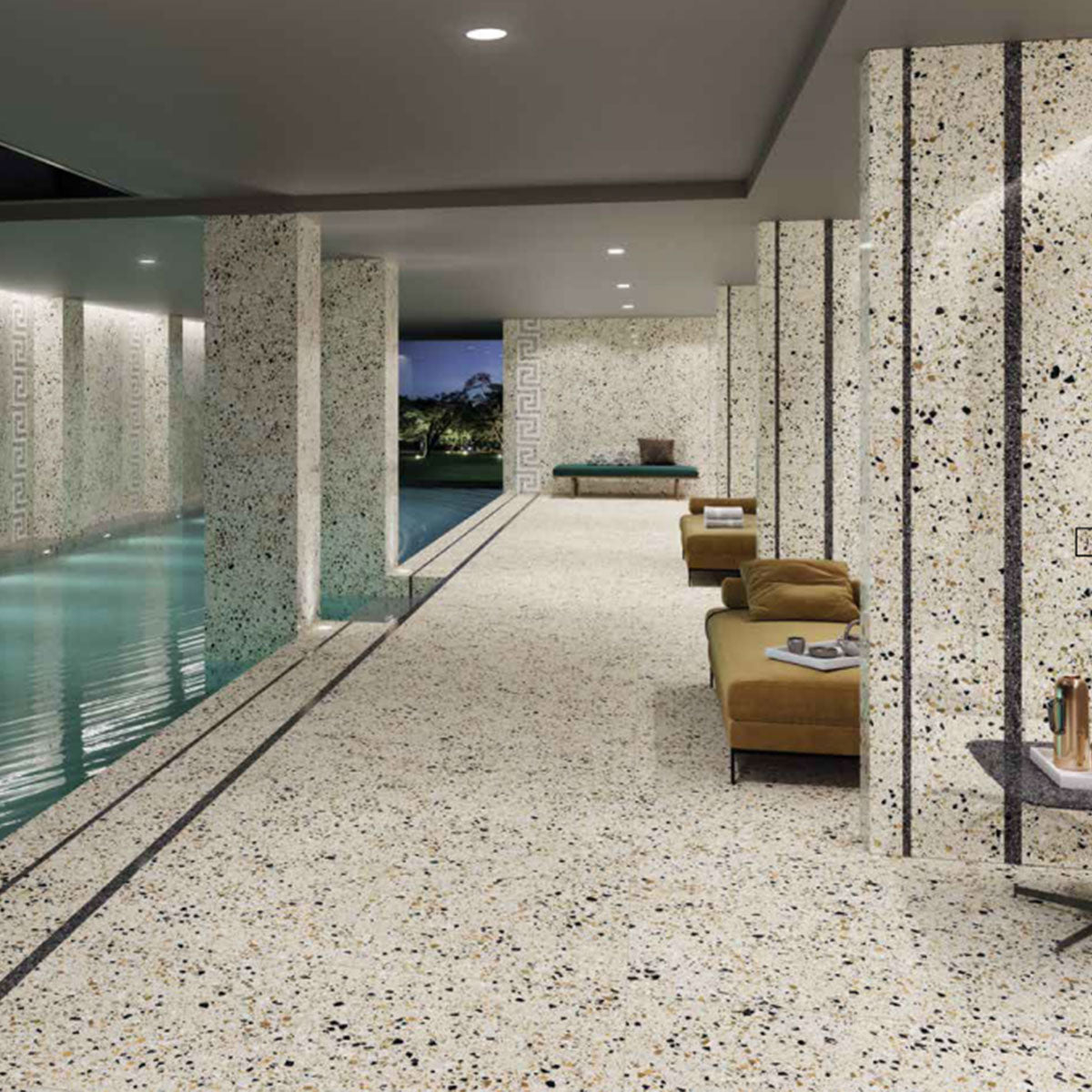 Terrazzo Lusso Ivory Porcelain Tile Matt 60 x 60cm