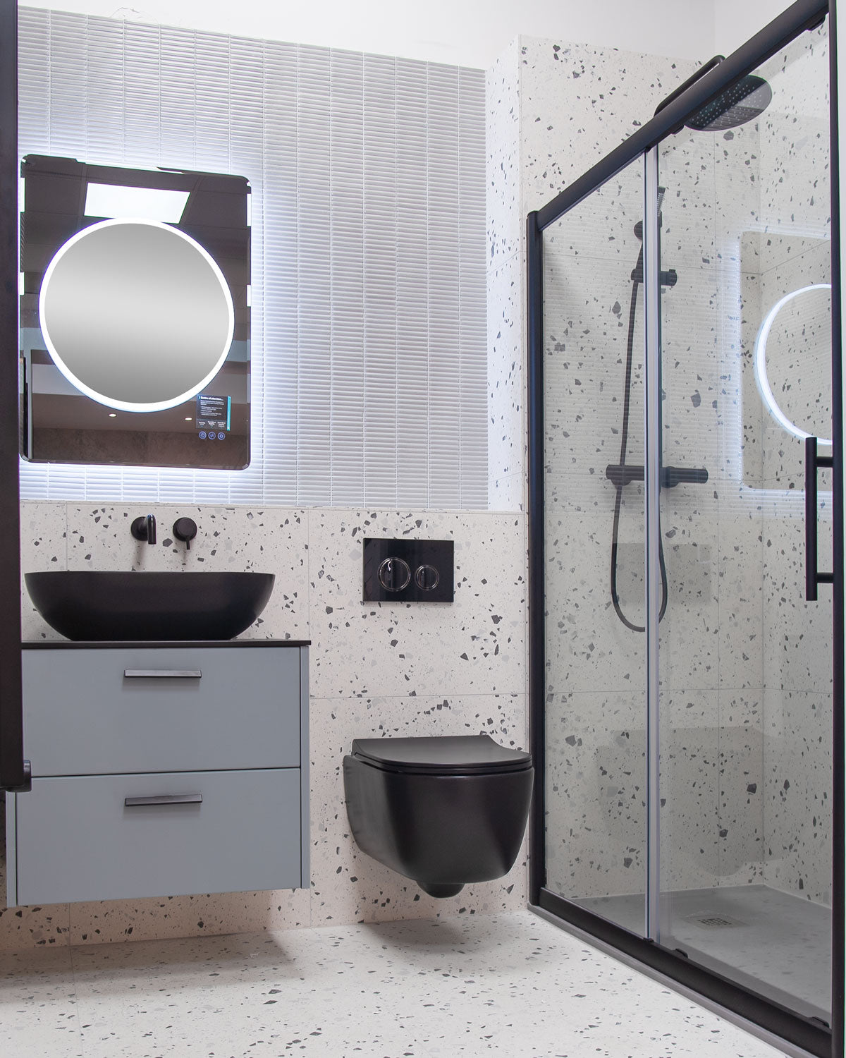 Terrazzo Lusso White Full-Bodied Porcelain Tile Matt 60x60cm