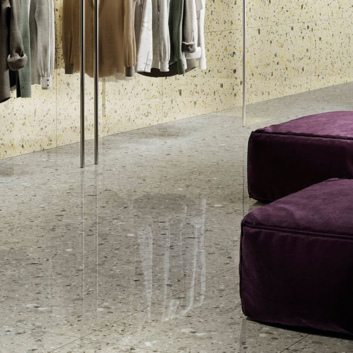 Terrazzo Lusso Yellow Full-Bodied Porcelain Tile Matt 60 x 60cm