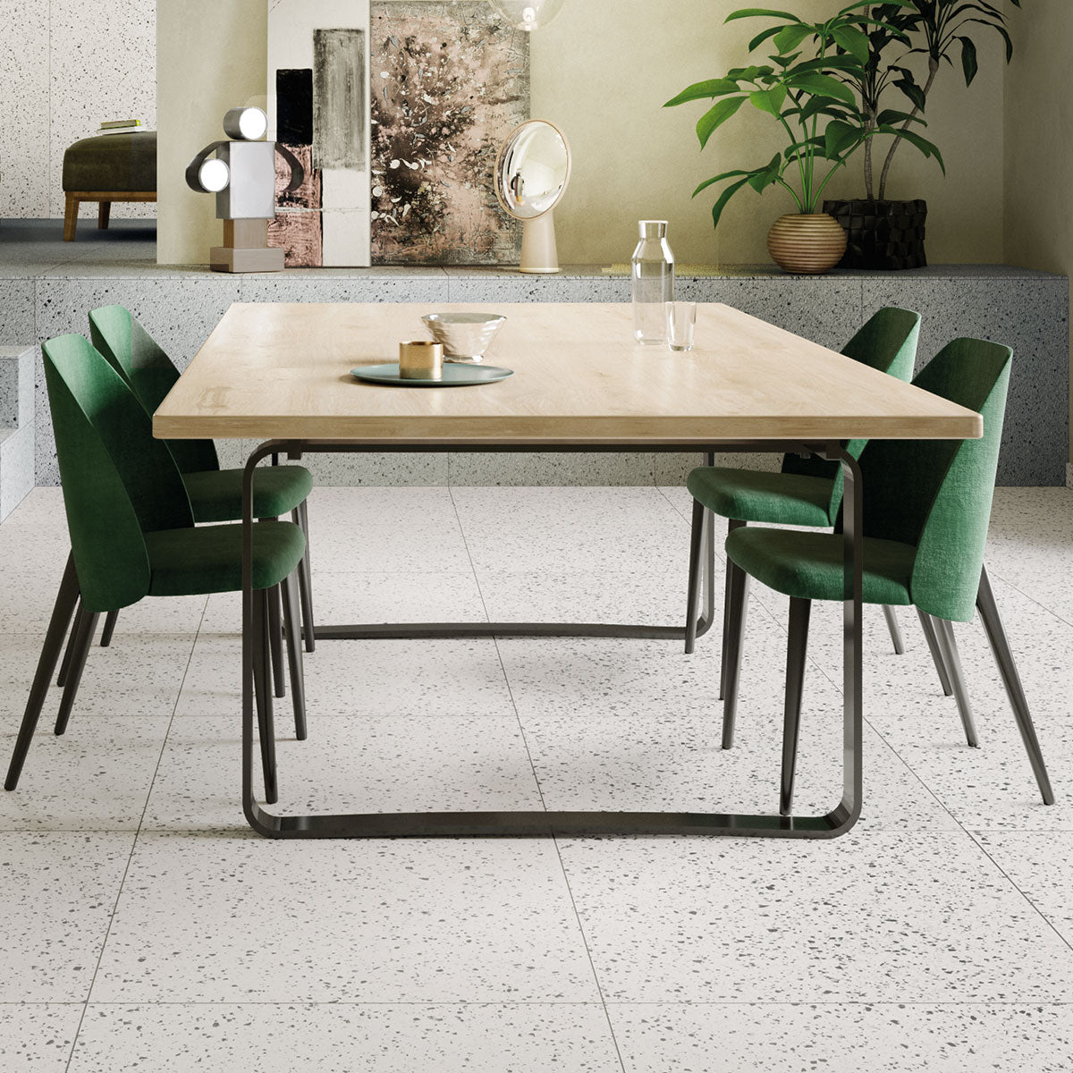 Terrazzo Lux Silver Full-Bodied Porcelain Tile Matt 60 x 60cm