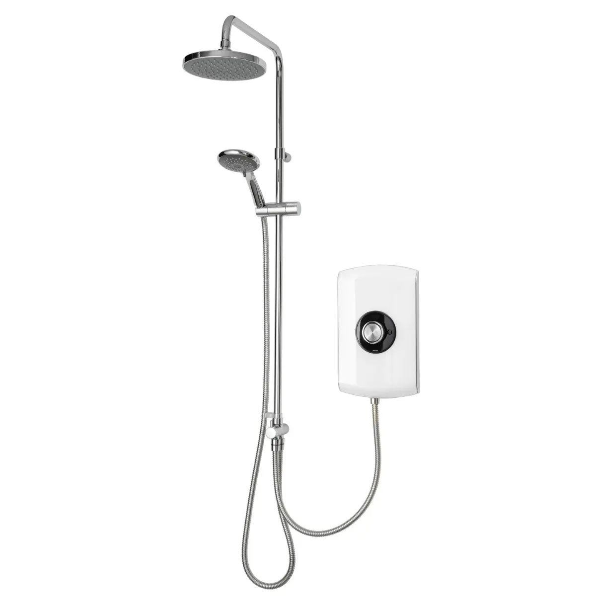 Triton Amore 9.5kW DuElec Electric Shower with Overhead and Sliding Handset - Gloss White