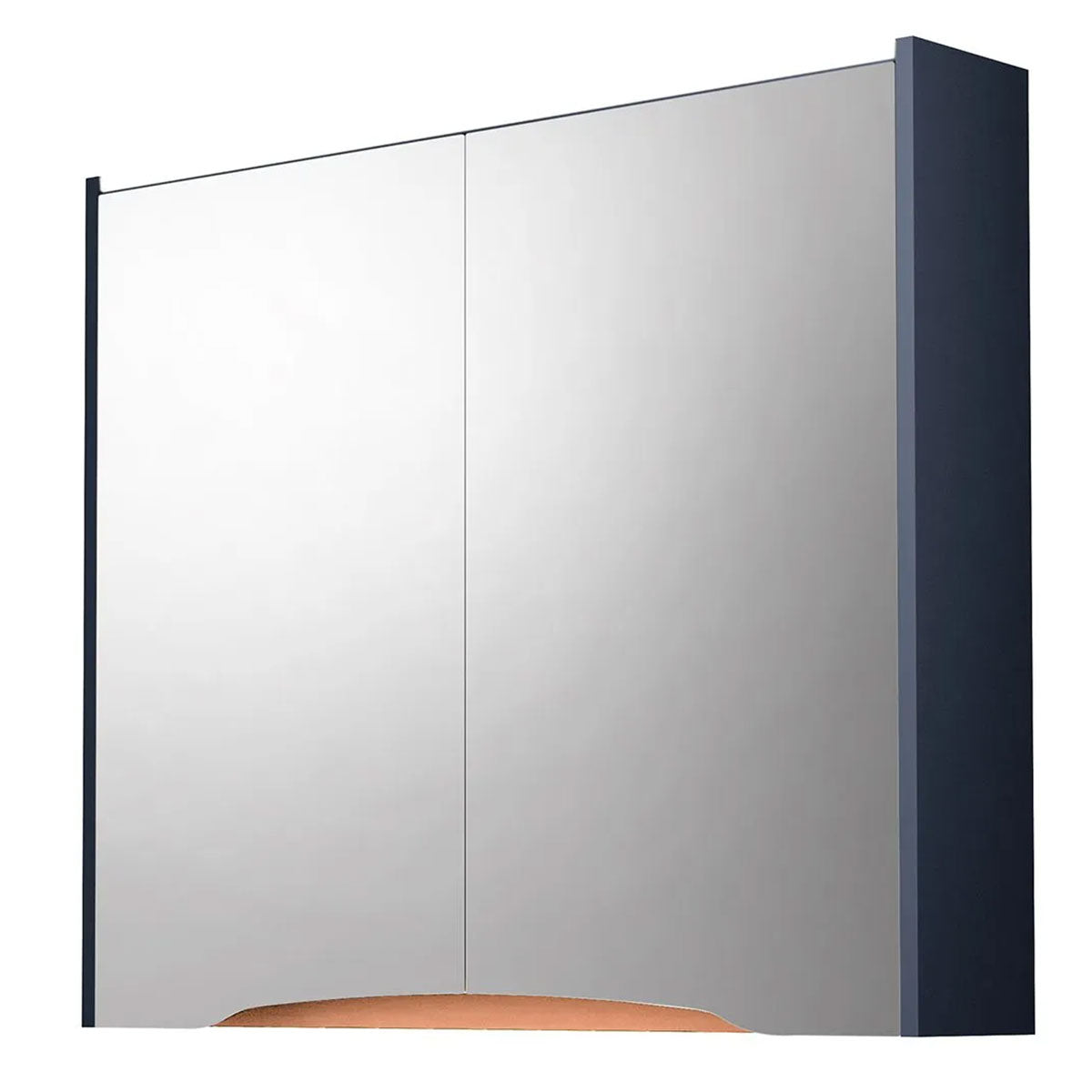 Utopia Lustre Bathroom Mirror Cabinet Wall Hung With LED Illumination and Shaver Socket Indigo