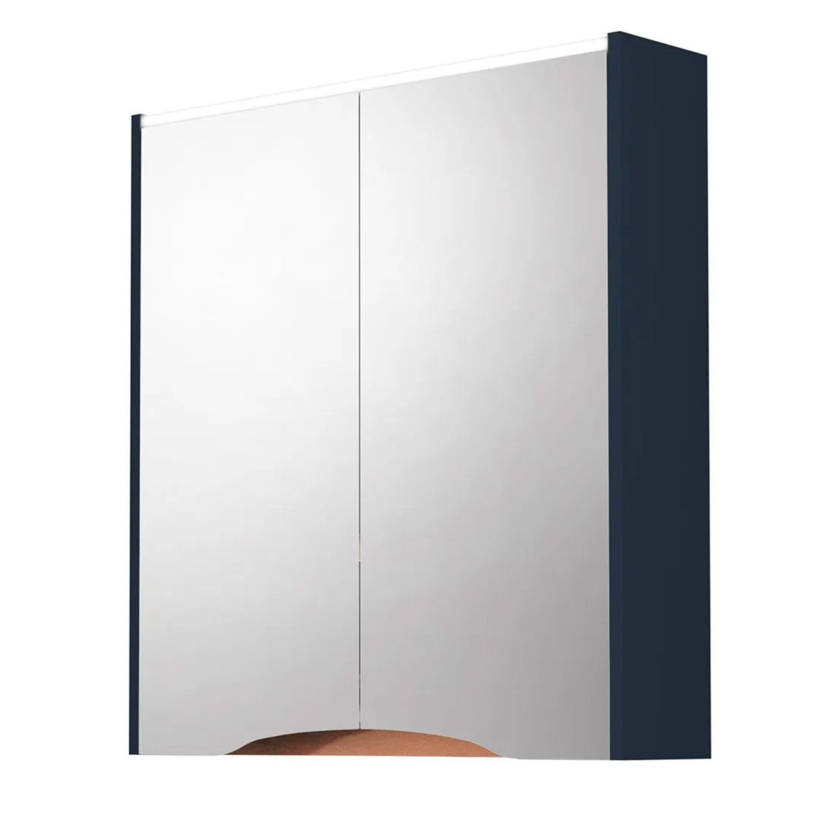 Utopia Lustre Bathroom Mirror Cabinet Wall Hung With LED Illumination and Shaver Socket Indigo