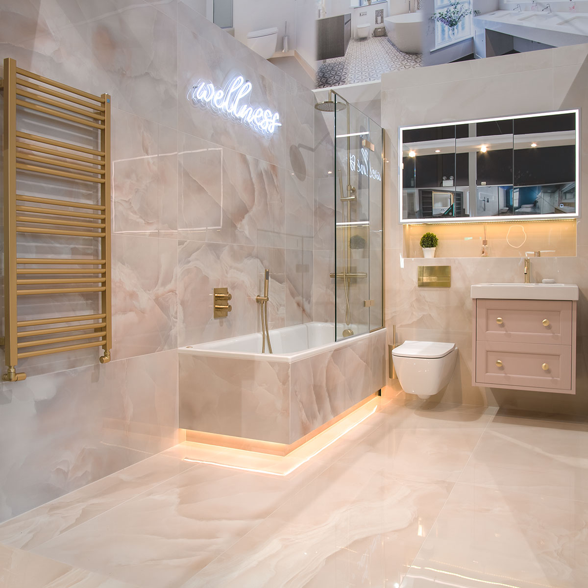 Roseberry 2 Drawer Wall-Hung Vanity Unit With Ceramic Washbasin