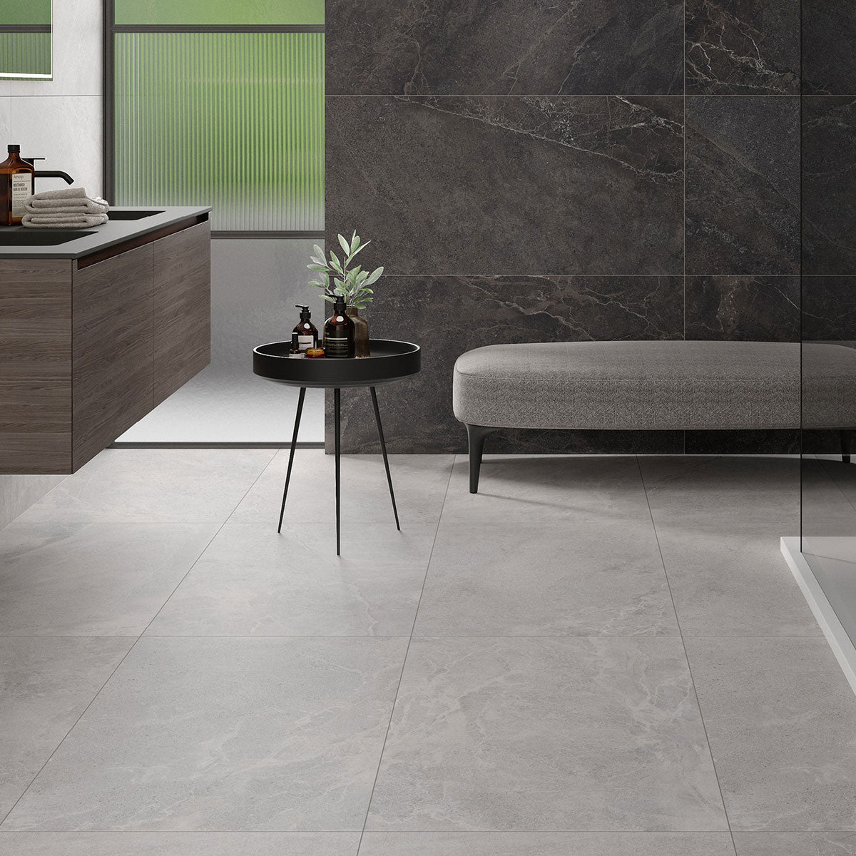 Valencia Pearl Stone Effect Porcelain Tile 59x120cm Matt