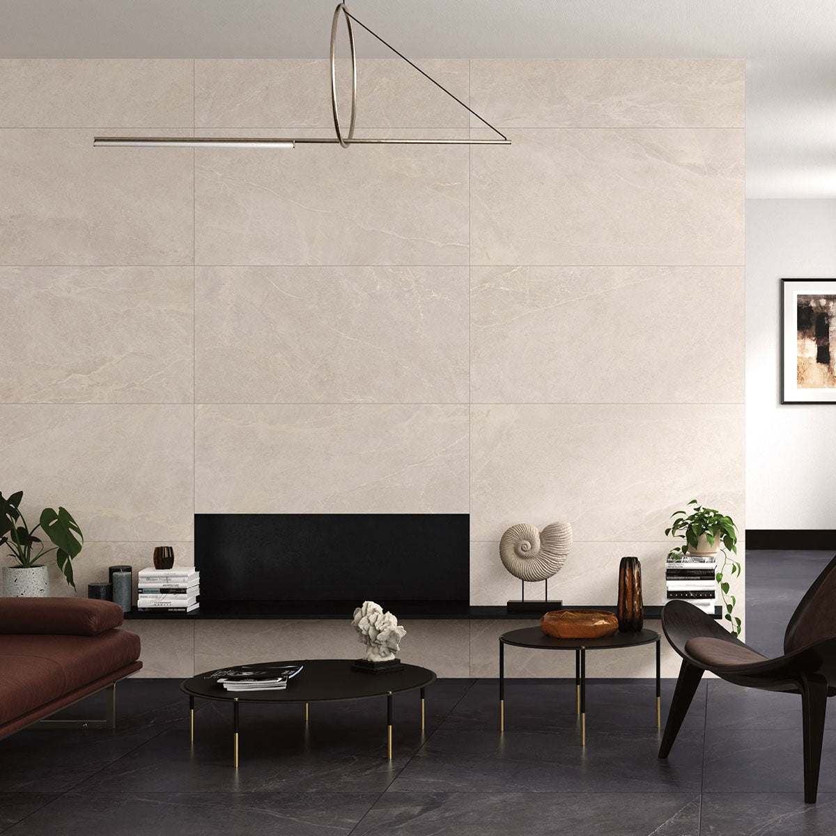 Valencia Sand Stone Effect Porcelain Tile 59x120cm Matt