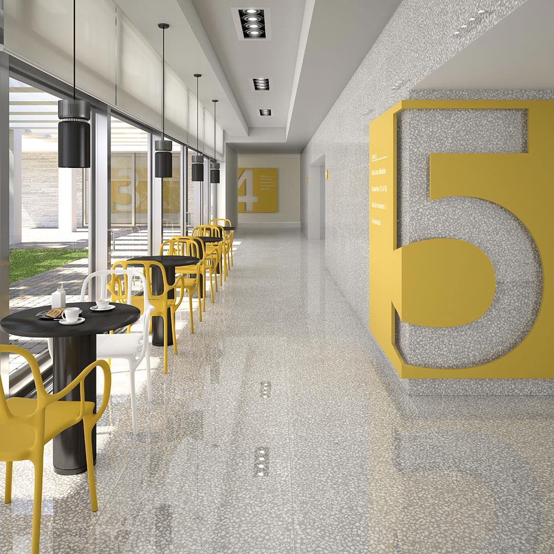 Vives Portofino Humo Porcelain Tile Terrazzo Effect 60 x 60cm