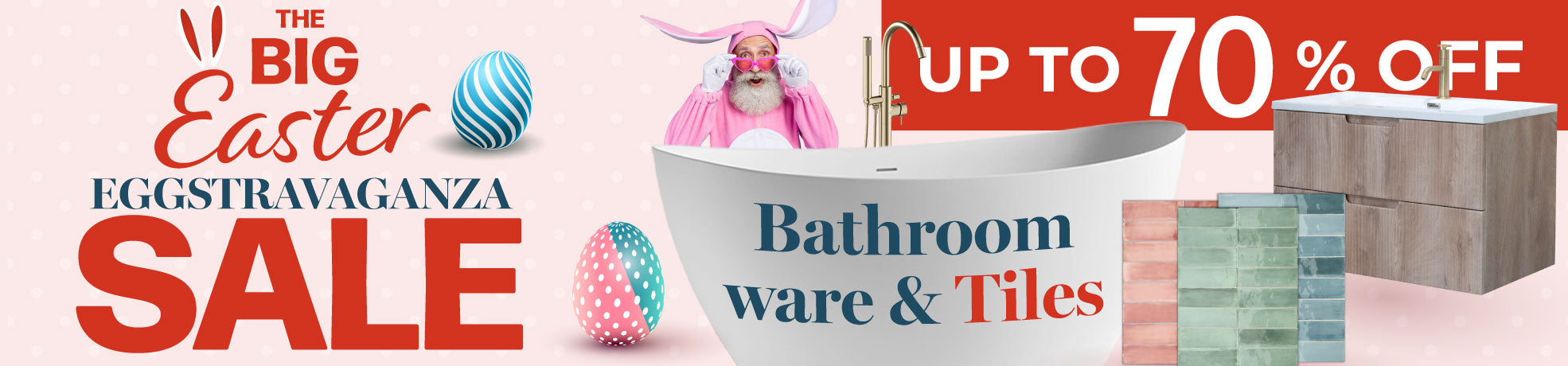 Save up to 70% OFF Bathroomware banner