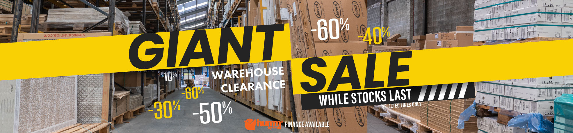 Giant End Of Year Warehouse Clearance Sale