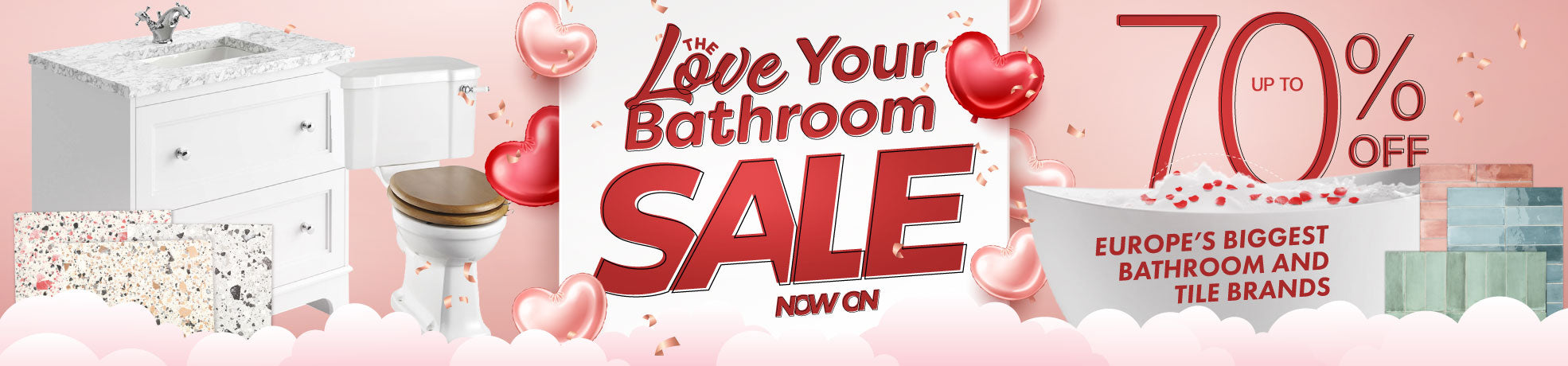 Love your Bathroom & Tile Sale at Deluxe Bathrooms Banner 