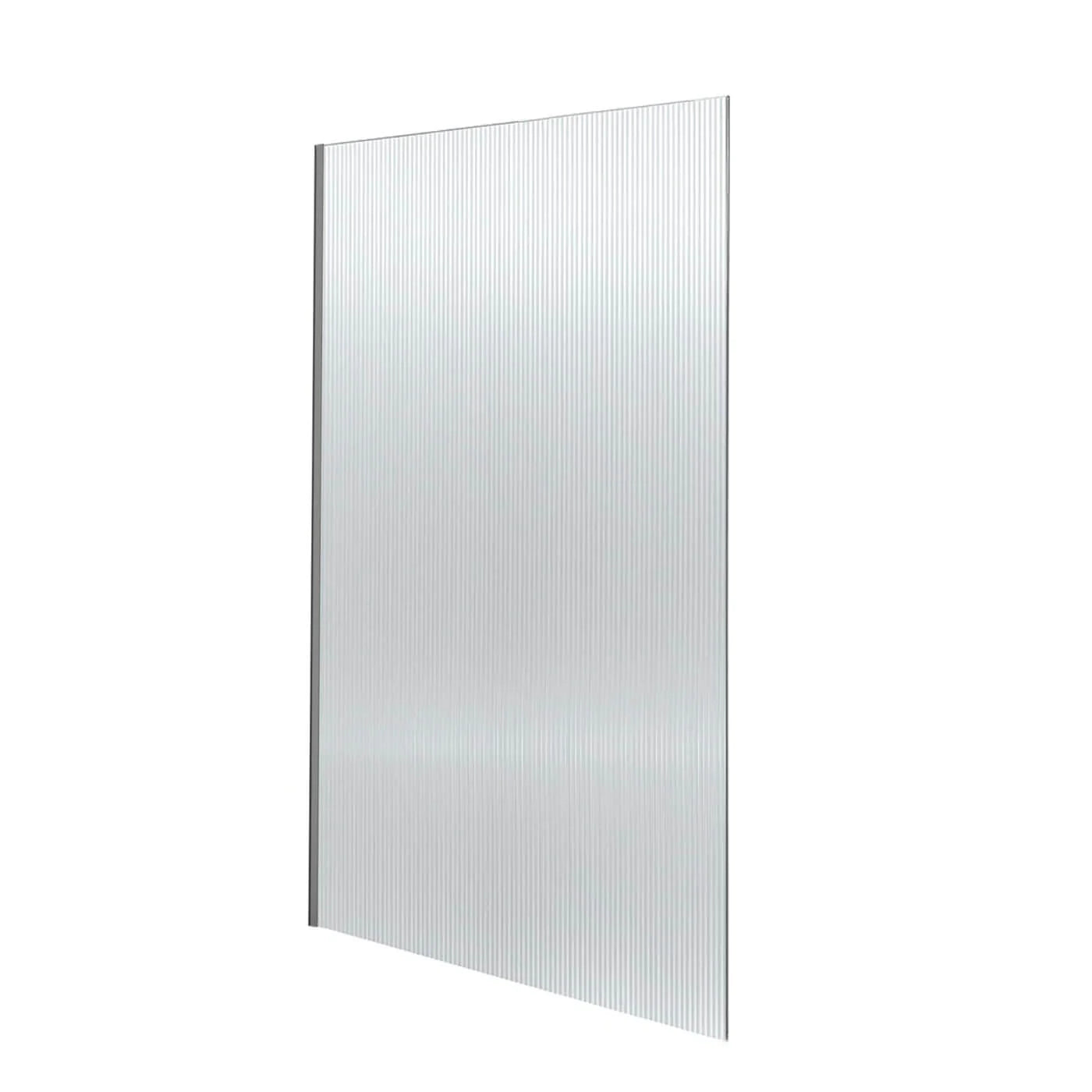Granlusso 8mm Toughened Glass Shower Screen Panel Fluted Fixed Gunmetal Grey