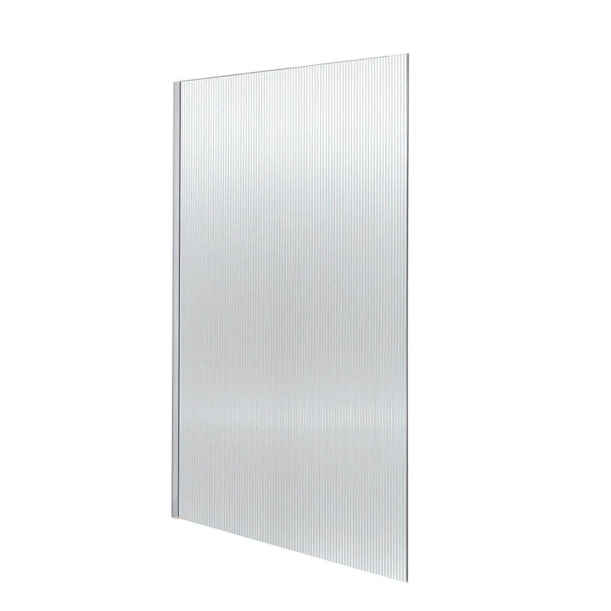 Granlusso 8mm Toughened Glass Shower Screen Panel Fluted Fixed stainless steel