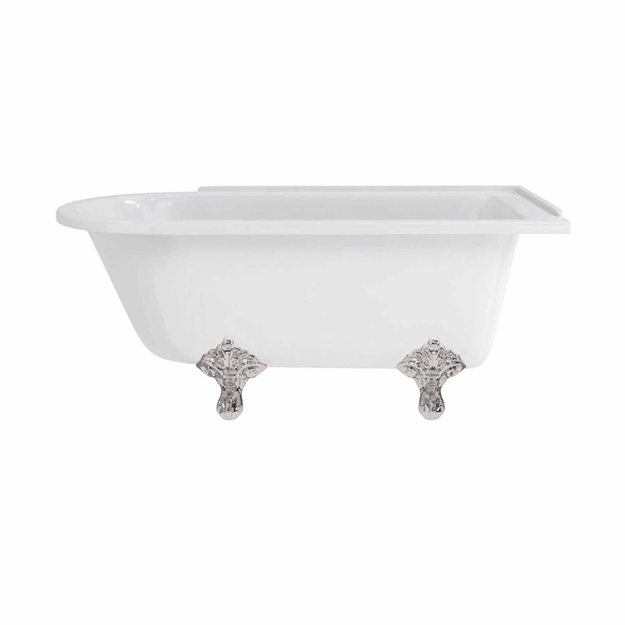 Burlington Hampton Right 1500mm Traditional Feet Nickel