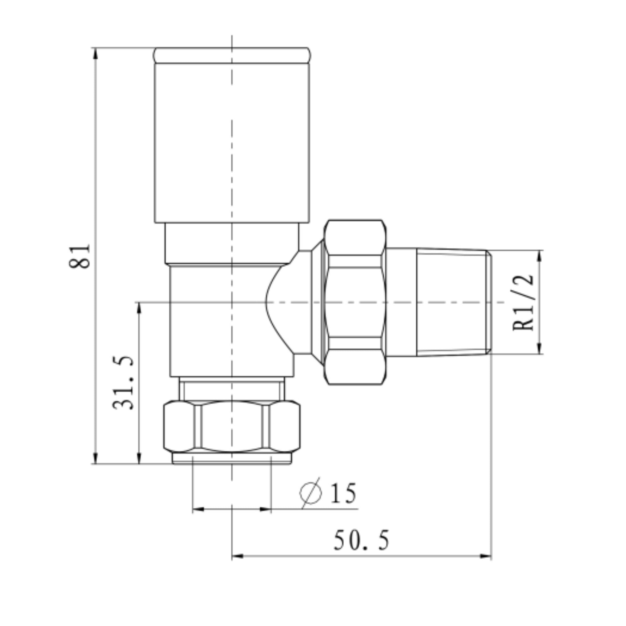 Como Round Brushed Bronze Radiator Valve - Pair