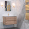 Granlusso Rocco Oak Wall Mounted Vanity Unit With White Washbasin