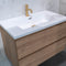 Granlusso Rocco Oak Wall Mounted Vanity Unit With White Washbasin