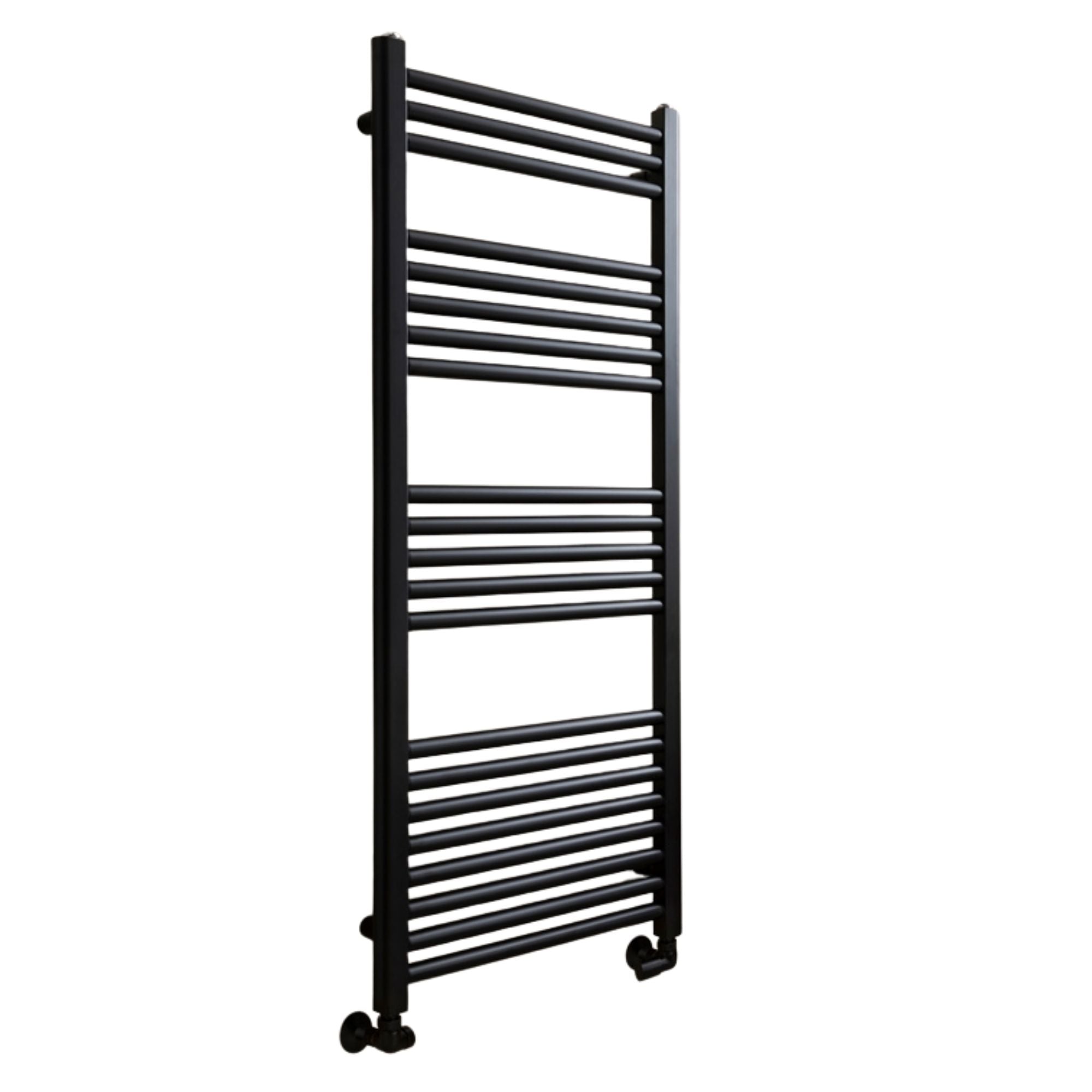 Deluxe Enzo Heated Towel Rail Matt Black Deluxe Bathrooms