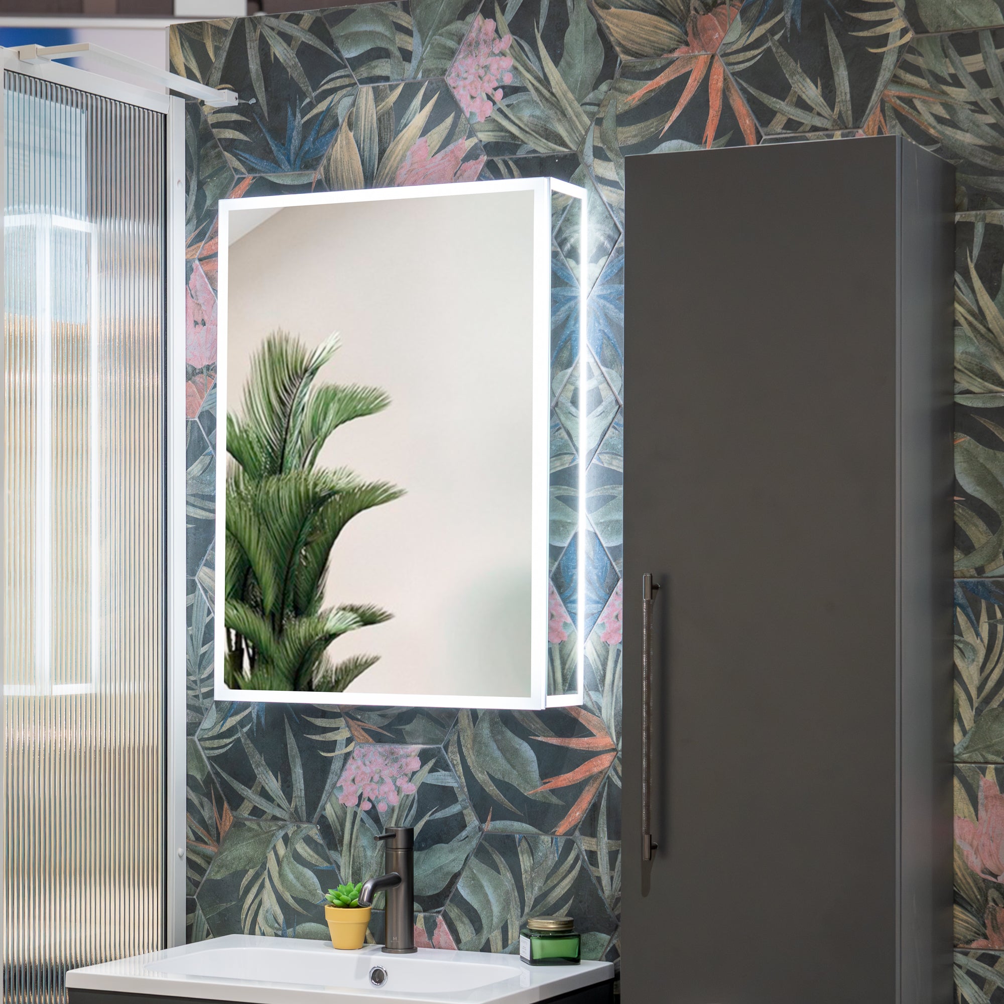 Fiori Lava Floral Decor Hexagonal Porcelain Tile 23x27cm Matt