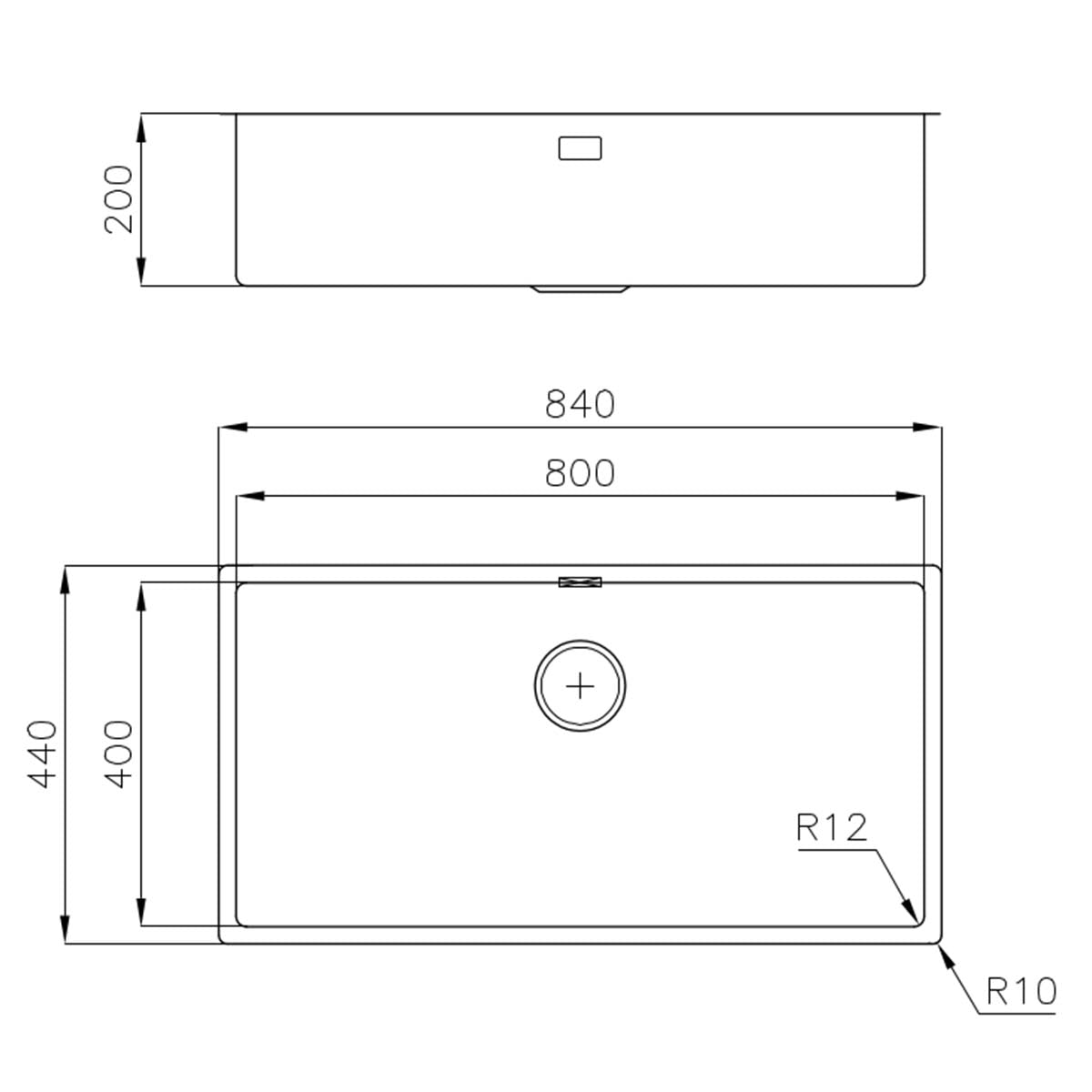 Foster S4001 Kitchen Sink Brushed Stainless Steel 840x440mm