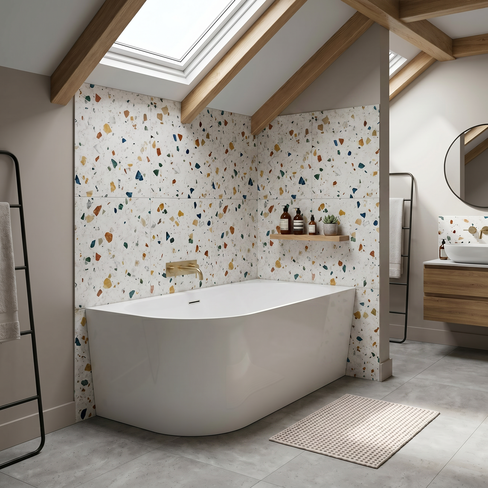 granlusso lucca 1500 freestanding back to wall corner bath acrylic white left handed