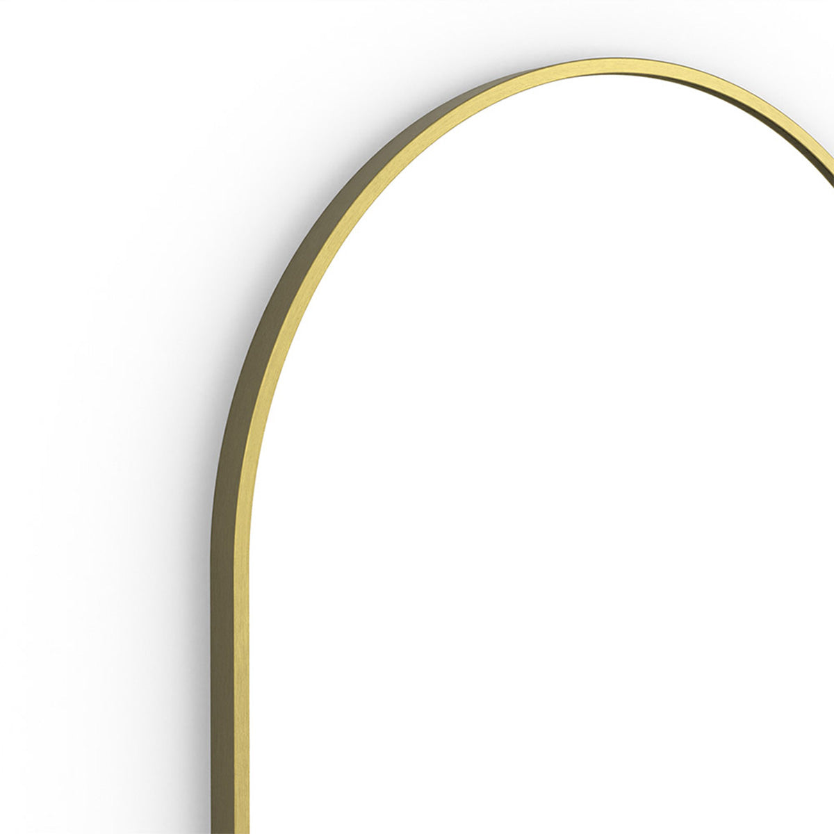 Harbour Arch Mirror Brushed Brass 50x80cm