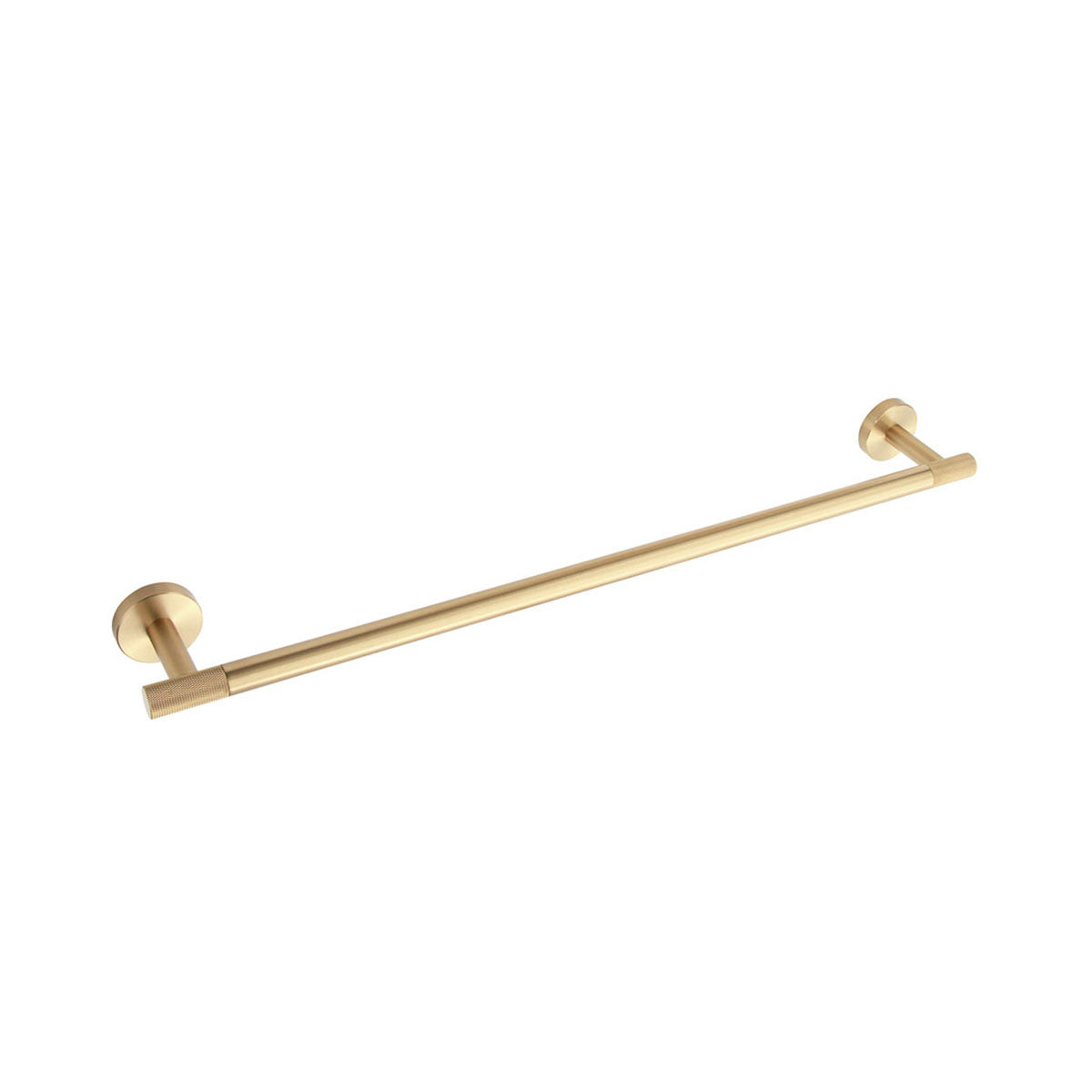 Harbour Knurled Towel Rail 600mm Brushed Brass
