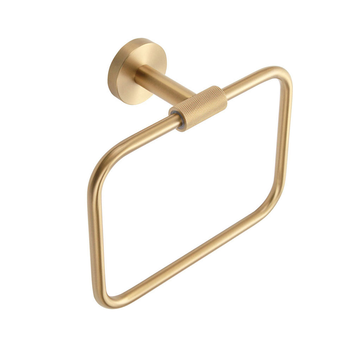 Harbour Knurled Towel Ring Brushed Brass