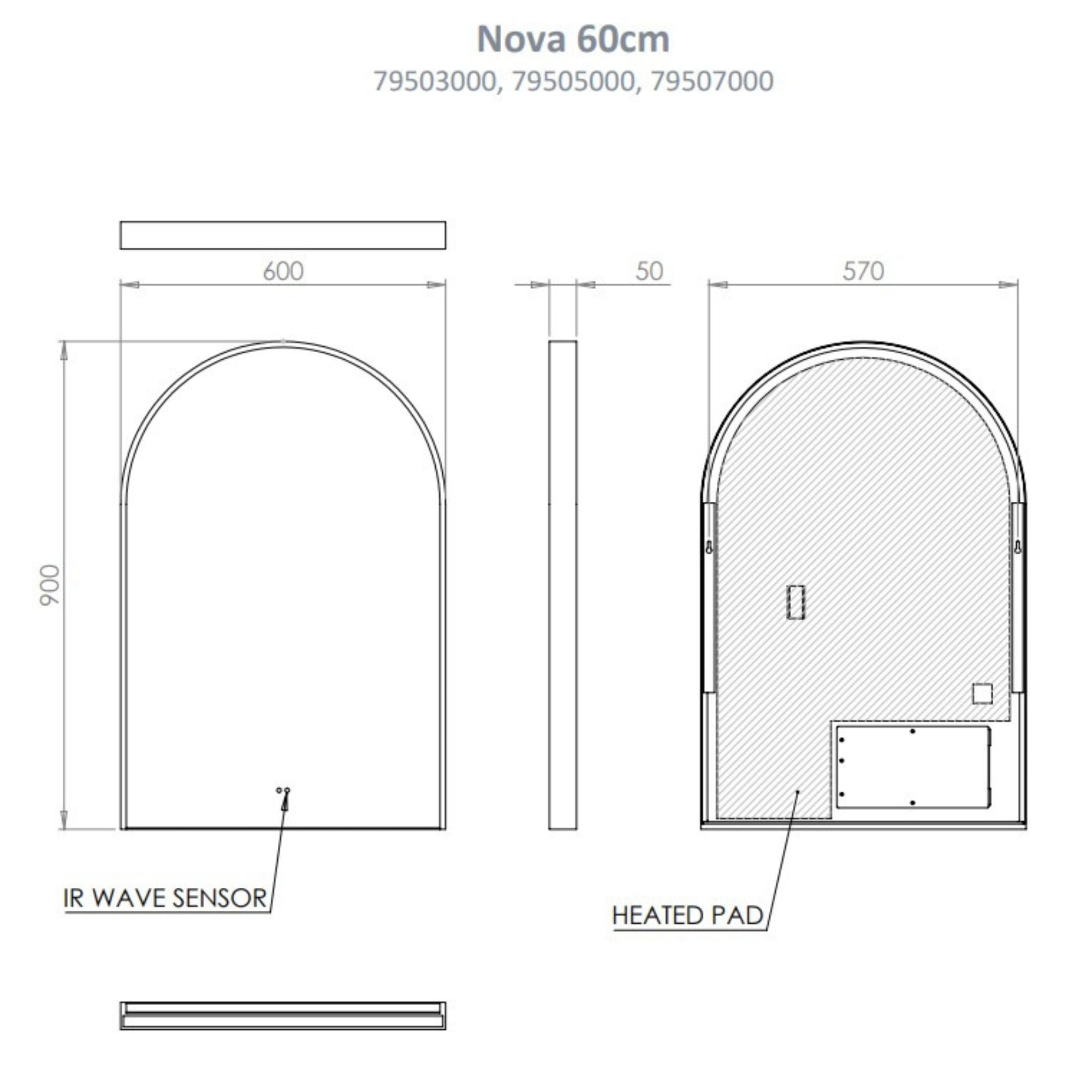 HiB Nova Arch LED Bathroom Mirror