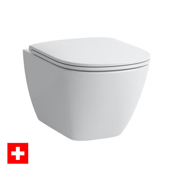 Laufen Lua Rimless Wall Hung WC Pan With Slim Soft Close Toilet Seat