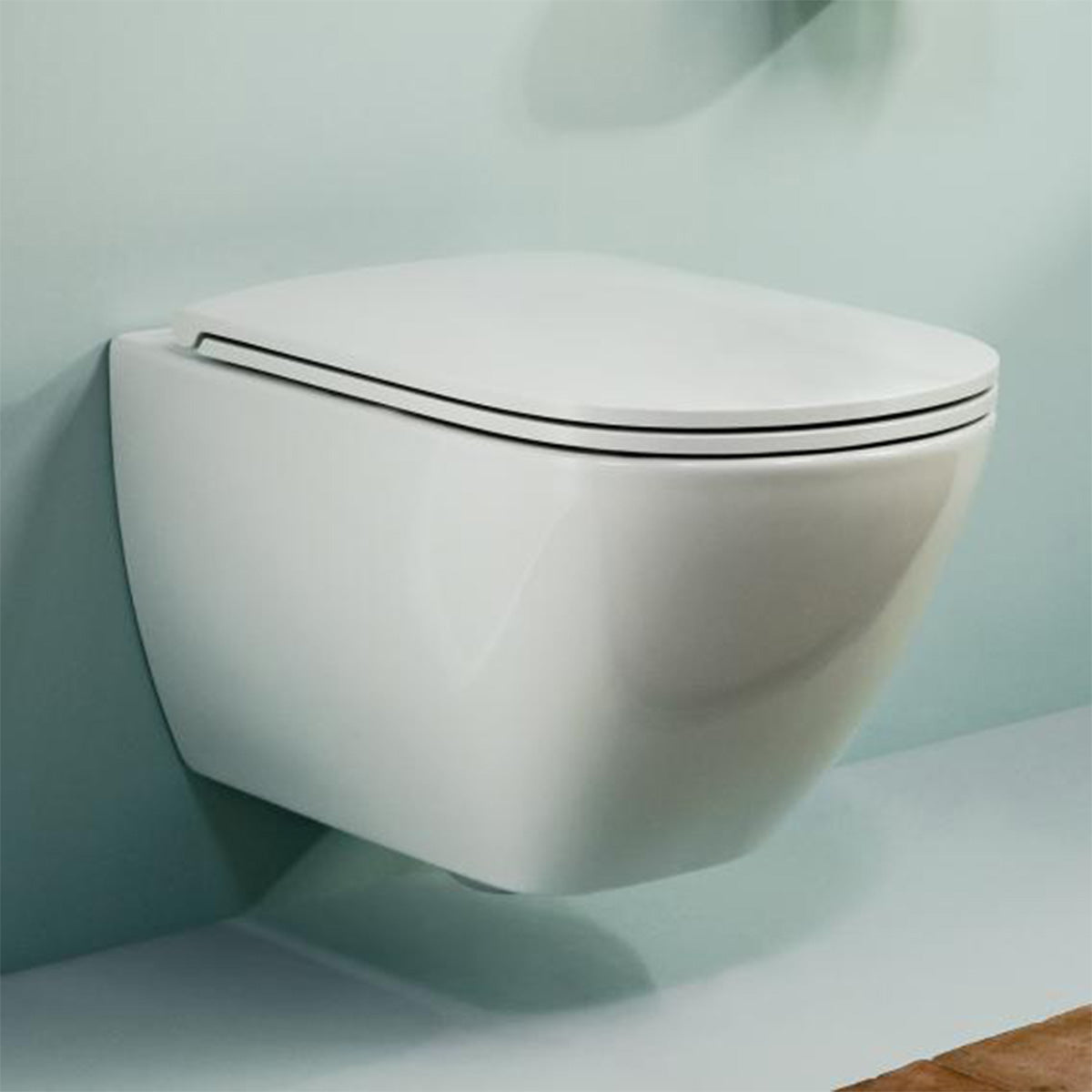 Laufen Lua Rimless Wall Hung WC Pan With Slim Soft Close Toilet Seat