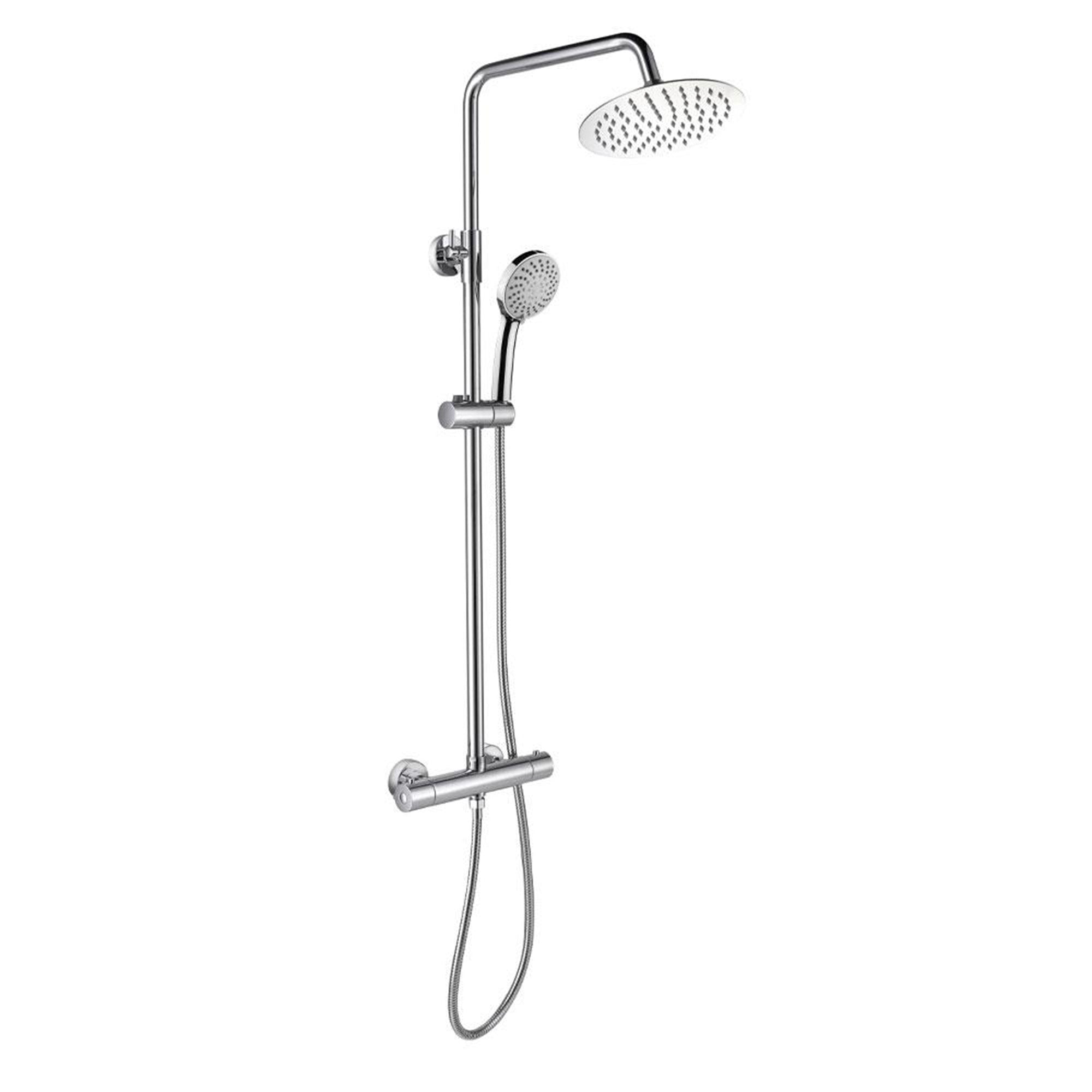 Riviera Round Eco Drench Thermostatic Shower Stainless Steel
